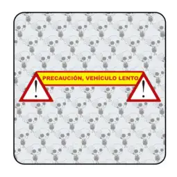 Pegatina VEHICULO LENTO. Pegatinas para Camper y Autocaravana 2