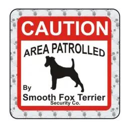 Sticker caution area patrolled 2