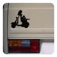 Autocollant vespa girl