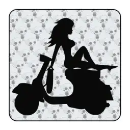 Autocollant vespa girl 2