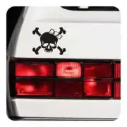 Sticker calavera lazo