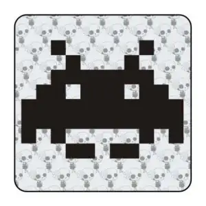 Pegatina SPACE INVADERS. Pegatinas freaks, pegatinas frikis.