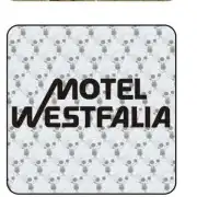 Pegatina MOTEL WESTFALIA. Pegatinas para Camper y Autocaravana