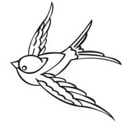 Autocollant golondrina old school