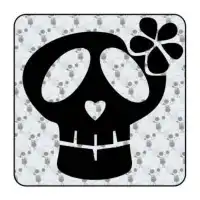Sticker calavera lazo 2