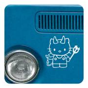 Autocollant kitty demonio