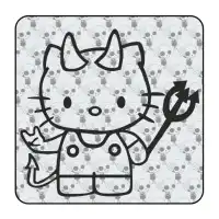 Sticker kitty demonio 2