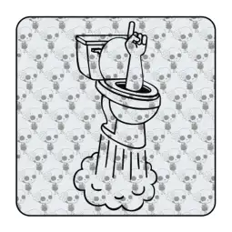 Pegatina WC PAWAH. Pegatinas freaks, pegatinas frikis. 2