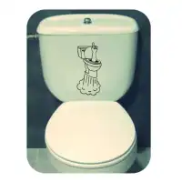 Autocollant wc pawah