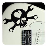 Autocollant calavera herramientas