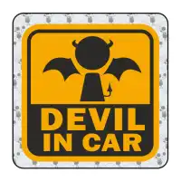 Sticker devil in car 2