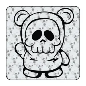 Autocollant skull bear