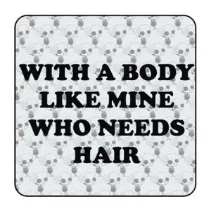 WHO NEEDS HAIR Aufkleber