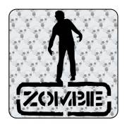 Pegatina ZOMBIE. Pegatinas freaks, pegatinas frikis.