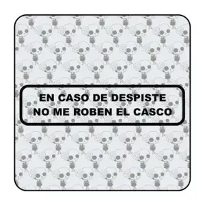Sticker En caso de despiste no me quiten el casco