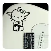 Pegatina YODA KITTY. Vinilo de alta calidad, soporta perfectamente la intemperie, apto incluso para náutica. Pégala donde quiera