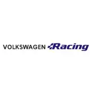 Pegatina con el texto VOLKSWAGEN Racing en negro y azul
