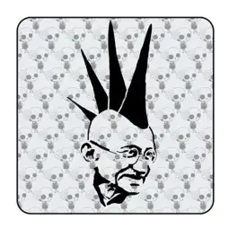 Gandhi Punk  Aufkleber 2