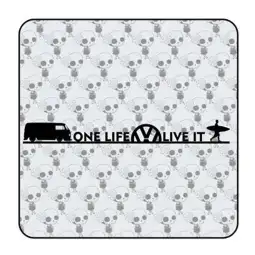 Pegatina One Life Live It - vw T2. Vinilo de alta calidad, soporta perfectamente la intemperie, apto incluso para náutica. Pégal 2