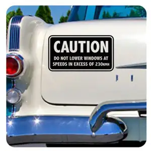 Do Not Lower Windows Sticker