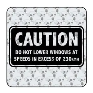 Do Not Lower Windows Sticker