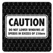 Do Not Lower Windows Sticker