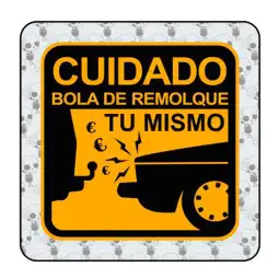 Cuidado - Bola de Remolque Sticker 2