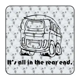 Pegatina It's all in the rear. Vinilo de alta calidad, soporta perfectamente la intemperie, apto incluso para náutica. Pégala do 2