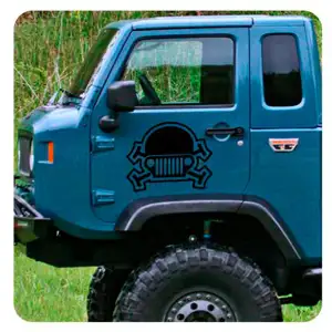 Autocollant Calavera Jeep