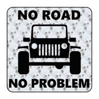Autocollant No Road No Problem - Jeep 2
