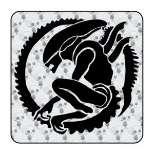 Pegatina Alien. Vinilo de alta calidad, soporta perfectamente la intemperie, apto incluso para náutica. Pégala donde quieras, un