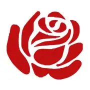 Stilisierte Rose als geplottetes Design aus Linien und geschwungenen Formen