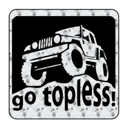 Autocollant Go Topless - Jeep 2