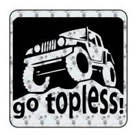 Go Topless - Jeep Sticker 2