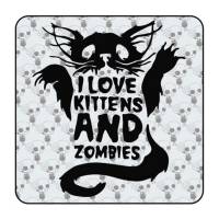 Love Kittens and Zombies Sticker 2