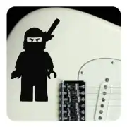 Pegatina Ninja Lego. Vinilo de alta calidad, soporta perfectamente la intemperie, apto incluso para náutica. Pégala donde quiera