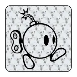 Pegatina Bomba Super Mario. Vinilo de alta calidad, soporta perfectamente la intemperie, apto incluso para náutica. Pégala donde 2