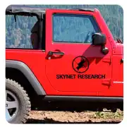 Pegatina Skynet - Terminator. Vinilo de alta calidad, soporta perfectamente la intemperie, apto incluso para náutica. Pégala don