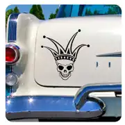 Calavera Joker Aufkleber