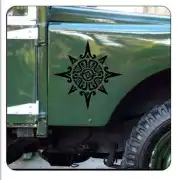 Pegatina SOL TRIBAL. Vinilo de alta calidad, soporta perfectamente la intemperie, apto incluso para náutica. Pégala donde quiera