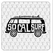Pegatina SOCAL SURF. Vinilo de alta calidad, soporta perfectamente la intemperie, apto incluso para náutica. Pégala donde quiera