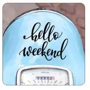HELLO WEEKEND Aufkleber