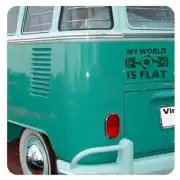 My World Is Flat Aufkleber