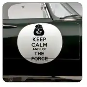 Pegatina KEEP CALM THE FORCE. Vinilo de alta calidad, soporta perfectamente la intemperie, apto incluso para náutica. Pégala don