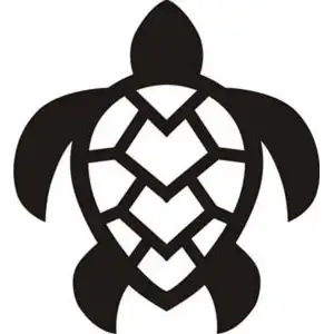 Pegatina TORTUGA TRIBAL. Pegatinas surferas.