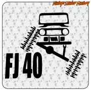 FJ 40 Crawler design in black vinyl, with a 4x4 front and two side elements