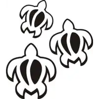 Pegatina TORTUGAS TRIBAL. Pegatinas surferas.