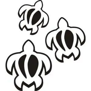 Pegatina TORTUGAS TRIBAL. Pegatinas surferas.
